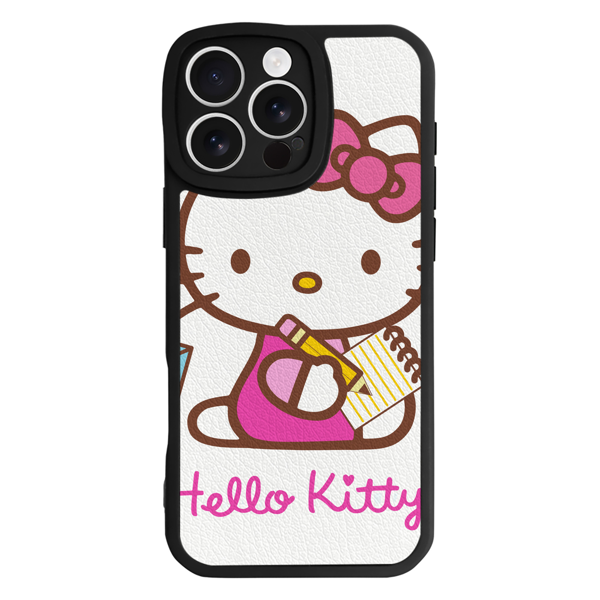 （画像用） Hello Kitty ハローキティ 【iPhone 16シリーズ対応】シリコンスマホケース（レザー調） 材質：シリコン